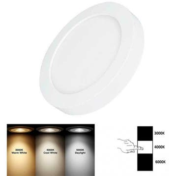 LED opbouw downlight rond 18W Ø226mm CCT 3 lichtkleuren, Verzenden, Nieuw, Overige materialen