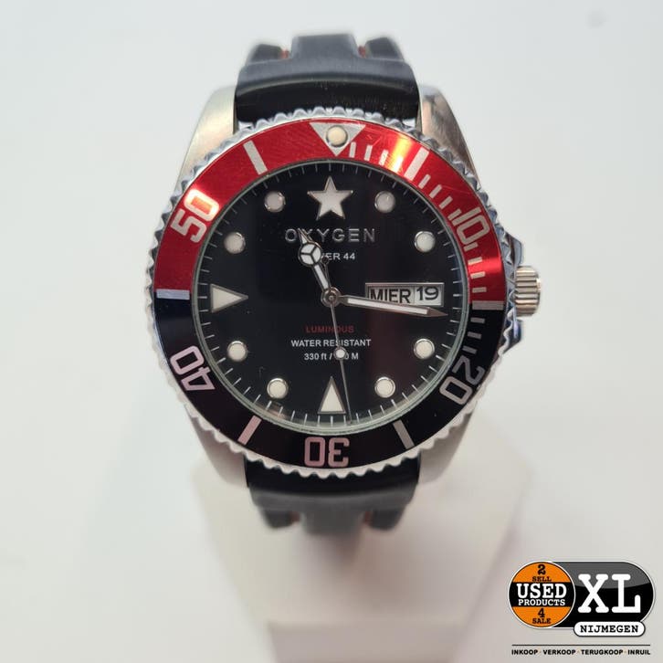 Oxygen Diver 44 Heren Horloge Zwart/Rood/Zilver 47 mm | N..., Bijoux, Sacs & Beauté, Montres | Hommes, Enlèvement ou Envoi