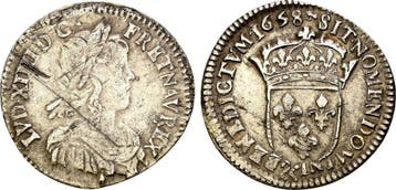 1/12 Ecu Bordeaux 1658 K Frankreich: Ludwig Xiv, 1643-1715:, Verzenden