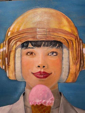 Davide Zerega - Ragazza del futuro con gelato