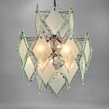 Zeroquattro - Lustre - Acier, Cristal