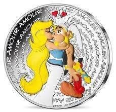 France. 50 Euro 2022 Asterix Amour - 41g im Folder, Postzegels en Munten