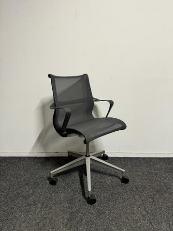Herman Miller vergaderstoel - met wielen - Antraciet, Vergader- of Presentatieruimte, Ophalen of Verzenden, Gebruikt, Stoel