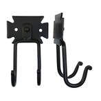 Kapstokhaak dubbel recht ijzer zwart, Nieuw, Overige materialen
