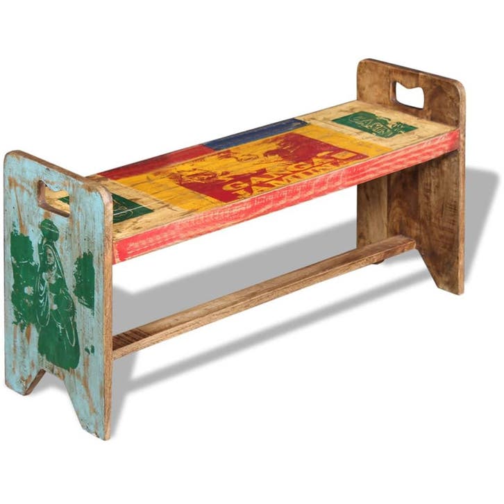 vidaXL Bank 100x30x50 cm massief gerecycled hout, Huis en Inrichting, Overige Huis en Inrichting, Nieuw, Verzenden
