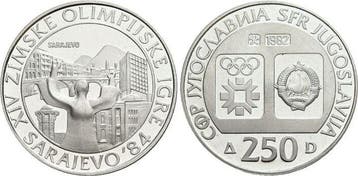 250 Dinara 1983 Jugoslawien Sozialistische Republik 1963-..., Verzenden, België