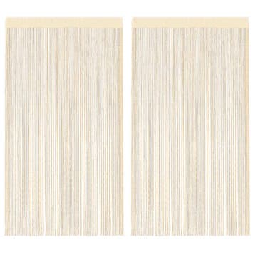 vidaXL Draadgordijnen 140x250 cm crème 2 st, Huis en Inrichting, Verzenden, Nieuw