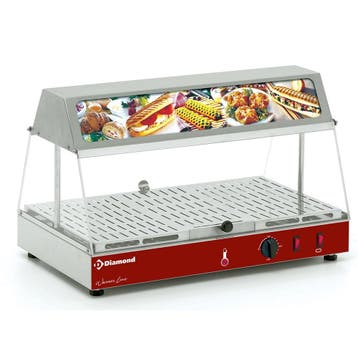 Warmhoudvitrine | Met Lichtbak | 0.65kW | Met Klapdeuren |, Verzenden, Nieuw in verpakking