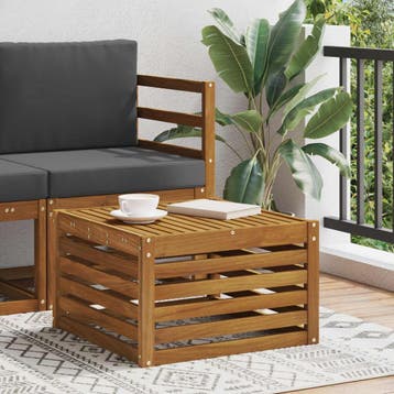 vidaXL Tuin Tafel Massief Acacia Hout Naturel 59 x 59 x 37, Verzenden, Nieuw