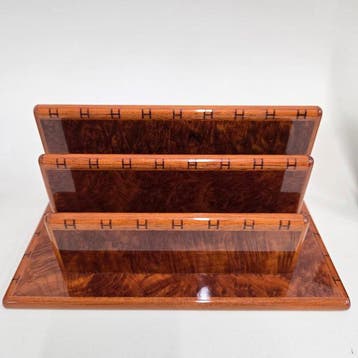 Hermès - Boîte à papeterie (3) - Burl walnut & Amboyna Wood
