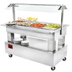 Gekoeld Buffet | GOURMET LINE | Hout/RVS | 4x 1/1 GN |, Verzenden