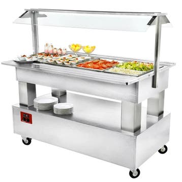 Gekoeld Buffet | GOURMET LINE | Hout/RVS | 4x 1/1 GN |, Verzenden, Nieuw in verpakking