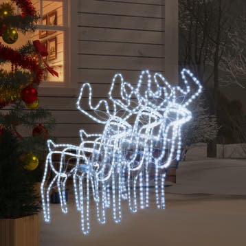 vidaXL Kerstfiguur rendier met bewegende kop 3 st 76x42x87, Diversen, Verzenden, Nieuw