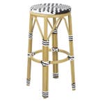 Barkrukken | Rotan/Aluminium | Zwart | Houtlook Frame |, Verzenden, Nieuw in verpakking