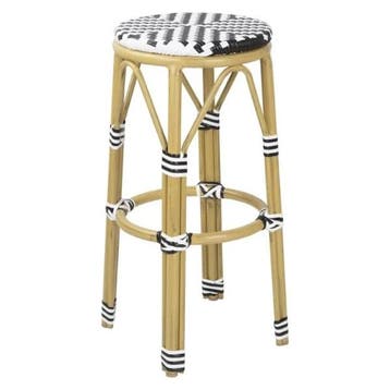 Barkrukken | Rotan/Aluminium | Zwart | Houtlook Frame |, Verzenden, Nieuw in verpakking