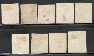 Luxembourg 1859/1873 - Ecusson : 9 timbres Oblitérés - Sans