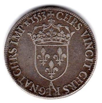 Frankrijk. Henri II (1547-1559). Teston 1553-A, Paris