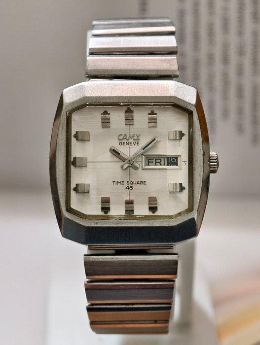 Camy - time square 46 automatic - Zonder minimumprijs -, Handtassen en Accessoires, Horloges | Heren