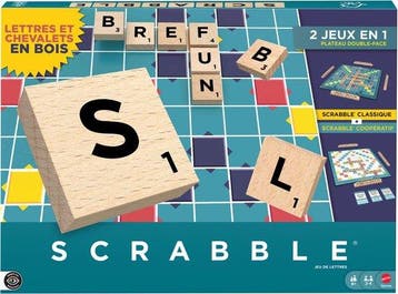 Mattel Games Scrabble - Met Houten Blokjes - Franse Editie, Kinderen en Baby's, Verzenden, Nieuw