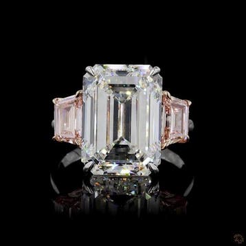 Zonder minimumprijs - Ring - 14 karaat Witgoud - 11.48ct., Nieuw