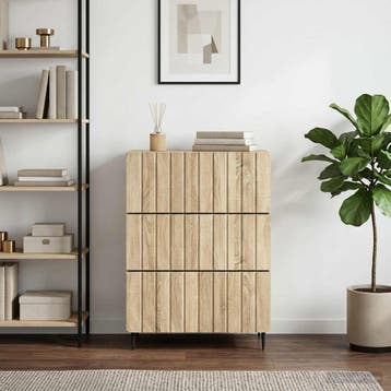 vidaXL Ladekast 66 x 34,5 x 92 cm Bewerkt hout Sonoma Eiken, Verzenden
