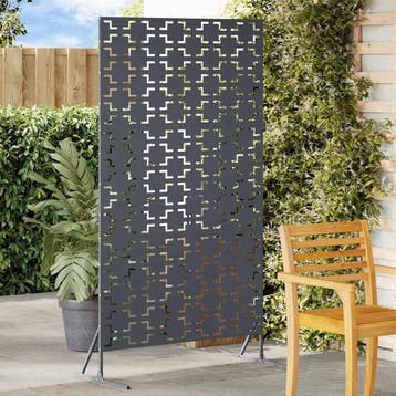 vidaXL Privacyscherm 100 x 50 x 180 cm Staal Antraciet, Tuin en Terras, Verzenden, Nieuw