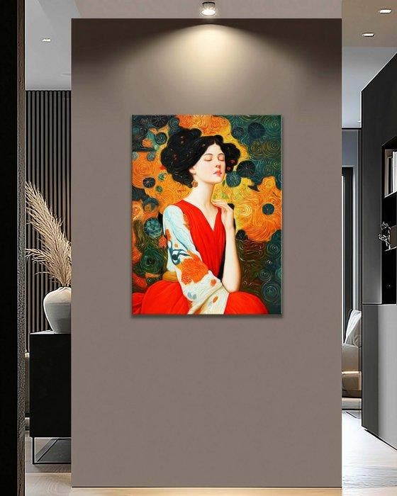 Matteo - Dreaming in Crimson Fire, Antiek en Kunst, Kunst | Schilderijen | Modern