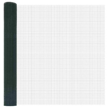 vidaXL Gelast draadhek 2500 x 120 cm Groen, Verzenden