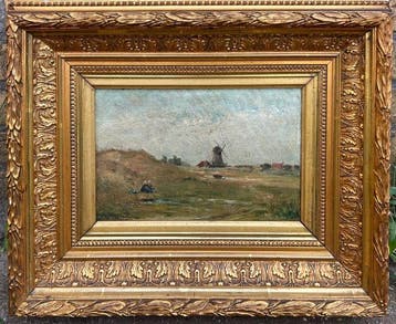 Edward Portielje (1861-1949) - 2 dames zittend bij