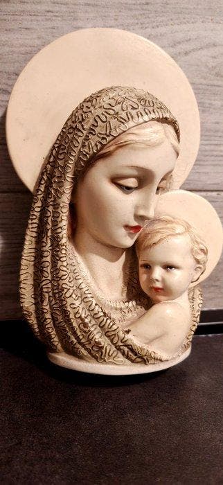 Arturo Pannunzio - Sculpture, Madonna con bambino - 27 cm -