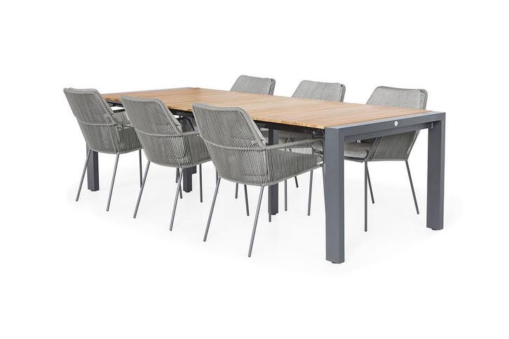 Suns Punta 6-persoons dining set met uitschuifbare Rialto, Jardin & Terrasse, Ensembles de jardin