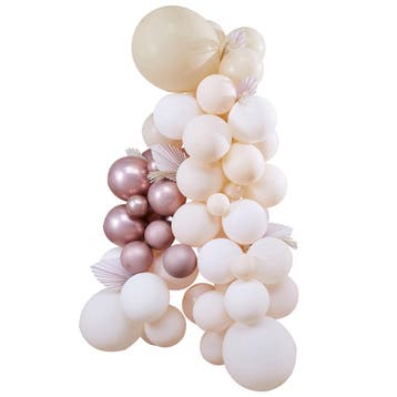 Wit Perzik Rose Gouden Ballonnenboog Set, Verzenden