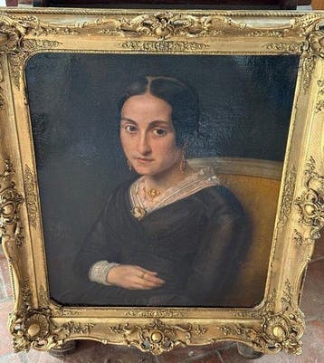 Scuola Francese (XIX), Firmato L. Pyok - Ritratto di