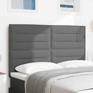 vidaXL LED Hoofdbord met LED-stripverlichting Donkergrijs, Huis en Inrichting, Slaapkamer | Bedden, Verzenden, Nieuw