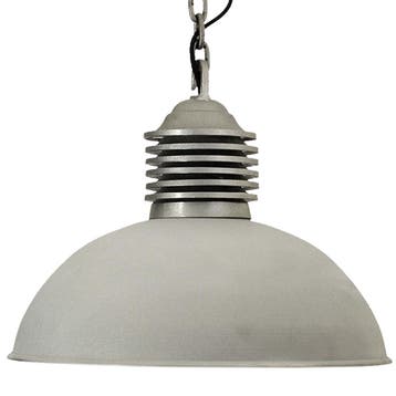 Industriële lampen Hanglamp Old Industry XXL Ruw Alu., Verzenden, Klassiek, Overige materialen, Nieuw