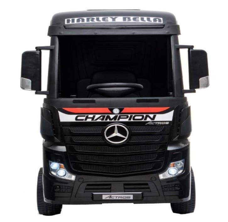 Mercedes ACTROS truck zwart, EVA, Multimedia, 4WD, FM,RC., Kinderen en Baby's, Speelgoed | Buiten | Accuvoertuigen, Nieuw, Ophalen of Verzenden