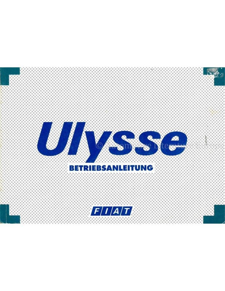 1995 FIAT ULYSSE INSTRUCTIEBOEKJE DUITS, Autos : Divers, Modes d'emploi & Notices d'utilisation