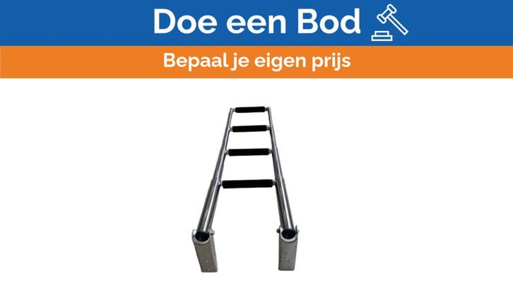 Bieden: Stainless Steel 4-Steps Foldable Bathing Swim Ladde, Watersport en Boten, Bootonderdelen, Ophalen of Verzenden
