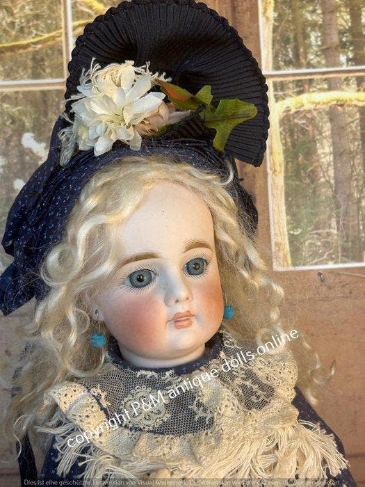 Sonneberg, #10, ~ 1890, 45cm. geschl. Mund, Bru typ Körper -, Antiquités & Art, Antiquités | Jouets