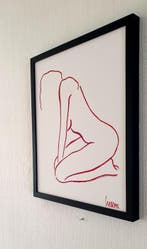 Liesens - Yoga (Handpainted on canvas met lijst)