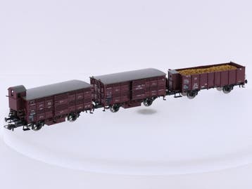 Schaal H0 Roco 76060 3-delige set goederenwagens van de K..., Ophalen of Verzenden, Overige typen