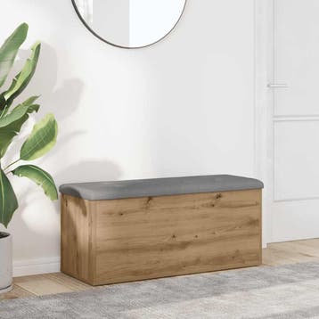 vidaXL Opbergbank Artisan Eikenhout 102x42x45 cm, Verzenden