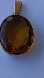 Pendentif - 18 carats Or jaune Citrine