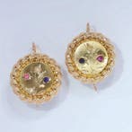 Boucles doreilles - 18 carats Or jaune - Perle - Vintage, Handtassen en Accessoires, Oorbellen, Nieuw