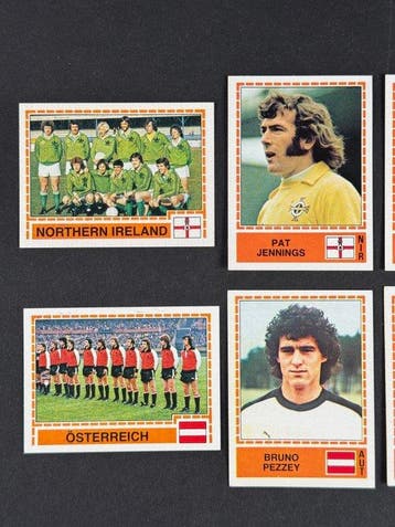 1980 Panini #223, 225/228, 230/232 Europa 80 - Northern, Nieuw