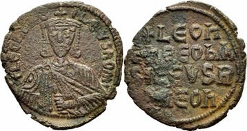 886-912 Byzanz Leo Vi der Weise Follis Constantinopolis K..., Verzenden