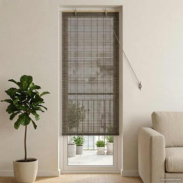 vidaXL Rolgordijn Grijs 60 x 220 cm Bamboe, Verzenden