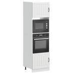 vidaXL Ovenkasten 2 st Lucca bewerkt hout wit, Verzenden, Nieuw