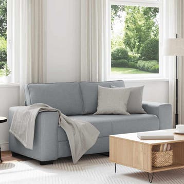 vidaXL 2-zitsbank / zetel 180x77x82 cm stof lichtgrijs, Huis en Inrichting, Zetels | Zetels, Verzenden, Nieuw