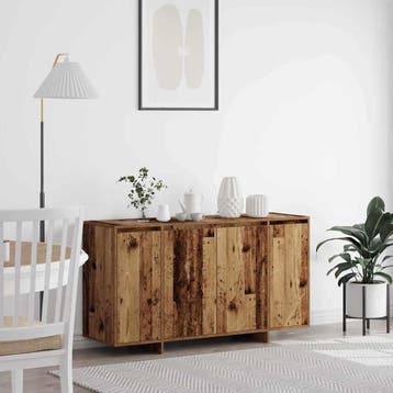 vidaXL Dressoir Oudhout 135 x 41 x 75 cm Bewerkt hout, Huis en Inrichting, Kasten | Dressoirs, Verzenden, Nieuw